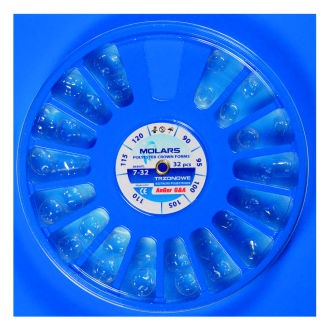 Korunky transparentné molárové