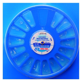 Korunky transparentné incisálne dolné