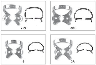 Fit Kofferdam spona Bicuspid č. 2A s krídelkami
