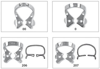 Fit Kofferdam spona Bicuspid č. 00 s krídelkami