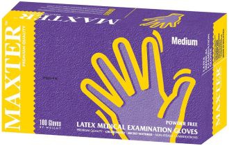 Rukavice latexové nepúdrované Maxter XS