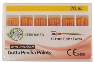 Gutaperčové čapy Cerkamed .06 ISO 55 s mierkou